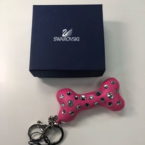 Swarovski Dog-bone Keychain (Pink/Bling)